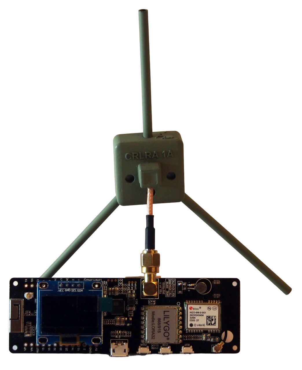 CRLRA Libre Node Long Range Optimized 915Mhz Omni-directional Ground Plane Antenna (Zombie Omni)